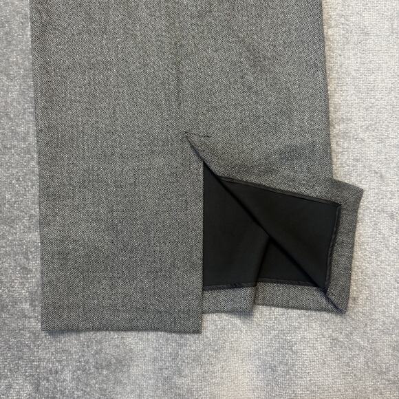 Zara Skirt Womens Small Gray Herringbone Wool Blend High Rise Midi Career - Picture 9 of 9